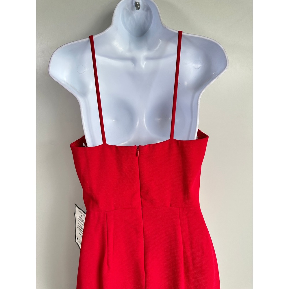 Xscape Red Asymmetrical Ruffle Cocktail Dress Party Glam Date Night Size 10 NWT‎ - Picture 10 of 15